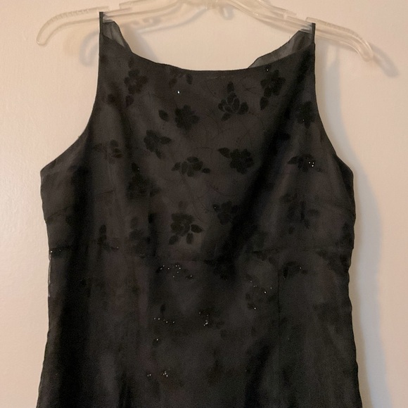 Woman’s B.Moss Dress Collection Long Sheer Lined Black Evening Dress, Sz 12 - Picture 2 of 11